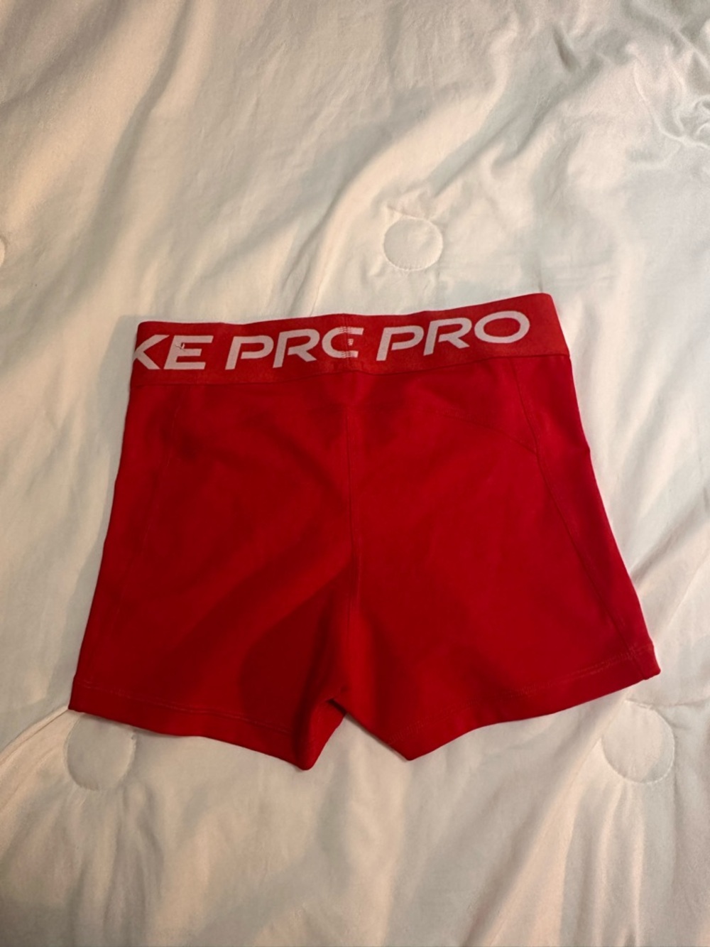 Nike Pro Women's Red Athletic Compression Shorts - Picture 2 of 3